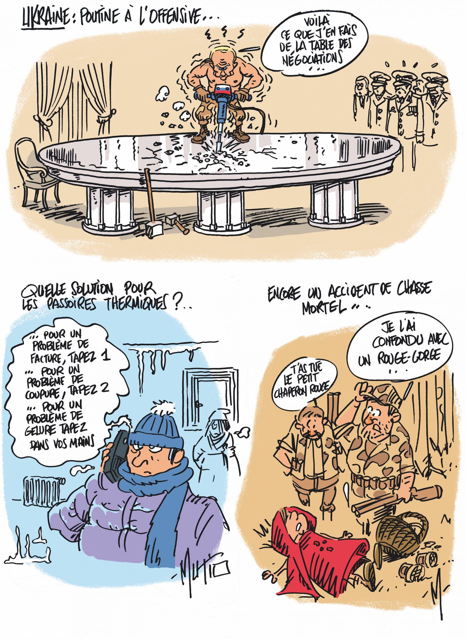 Poutine, gelures… et chasseurs