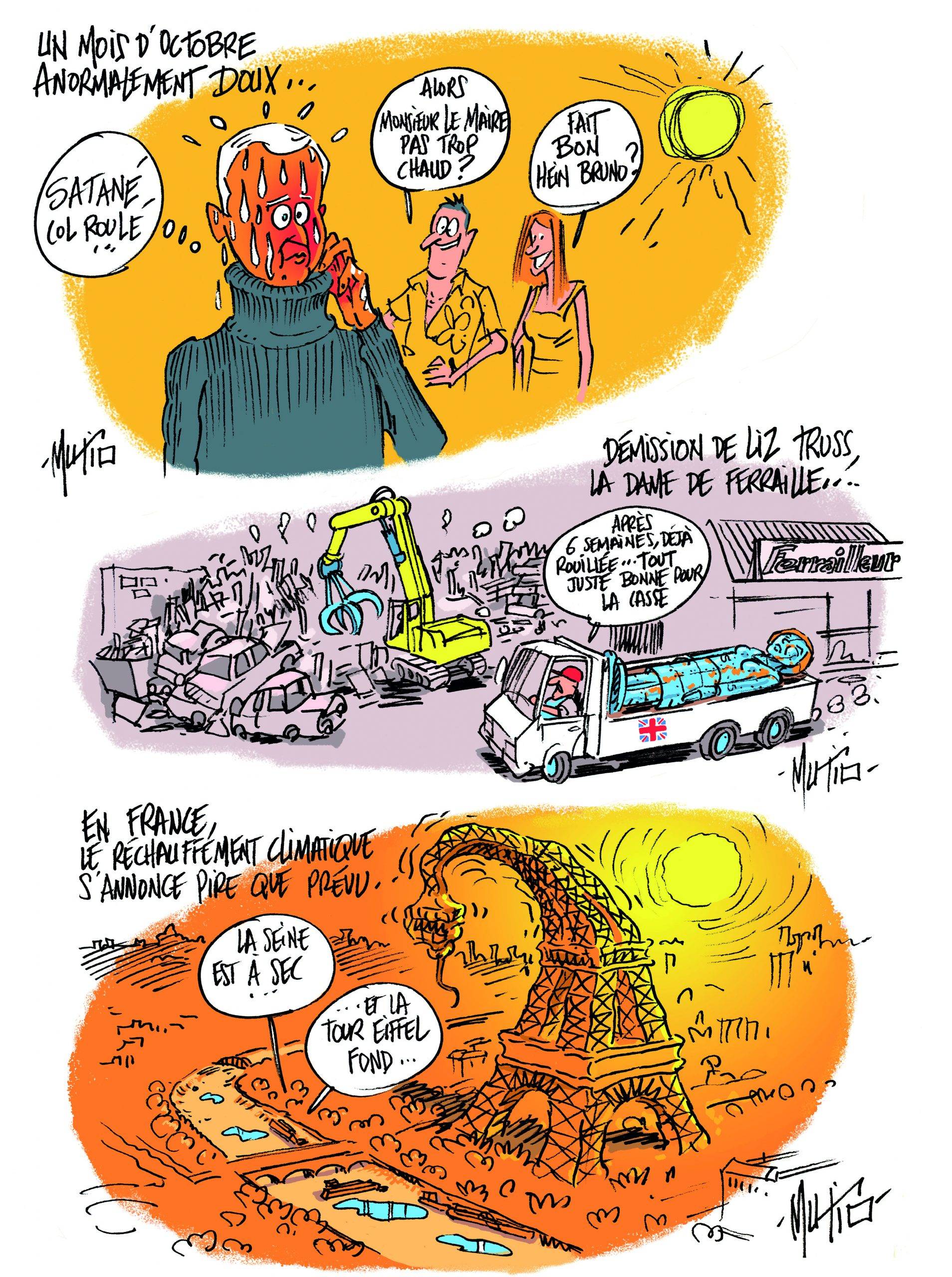 Col roulé, dame de ferraille et Seine à sec