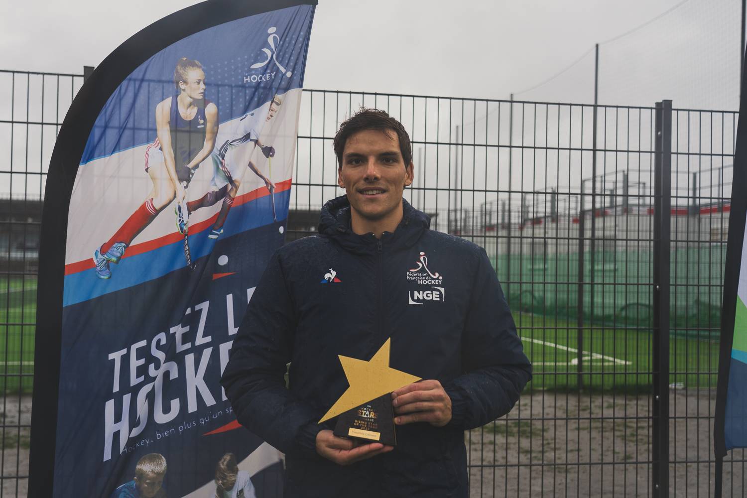 Un trophée pour Timothée Clément au stade Yves-du-Manoir