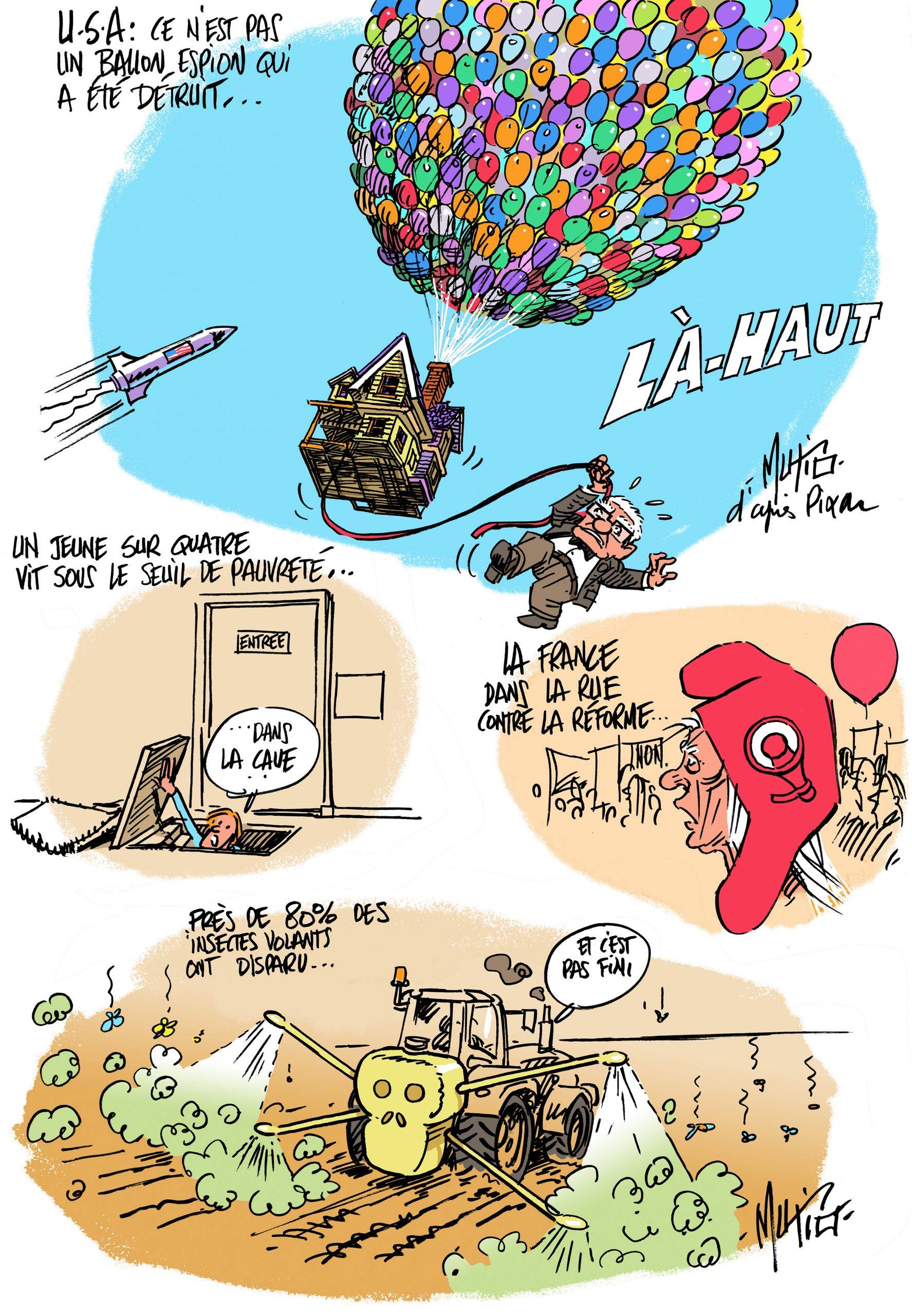 Ballon, jeunes, grève et pollution