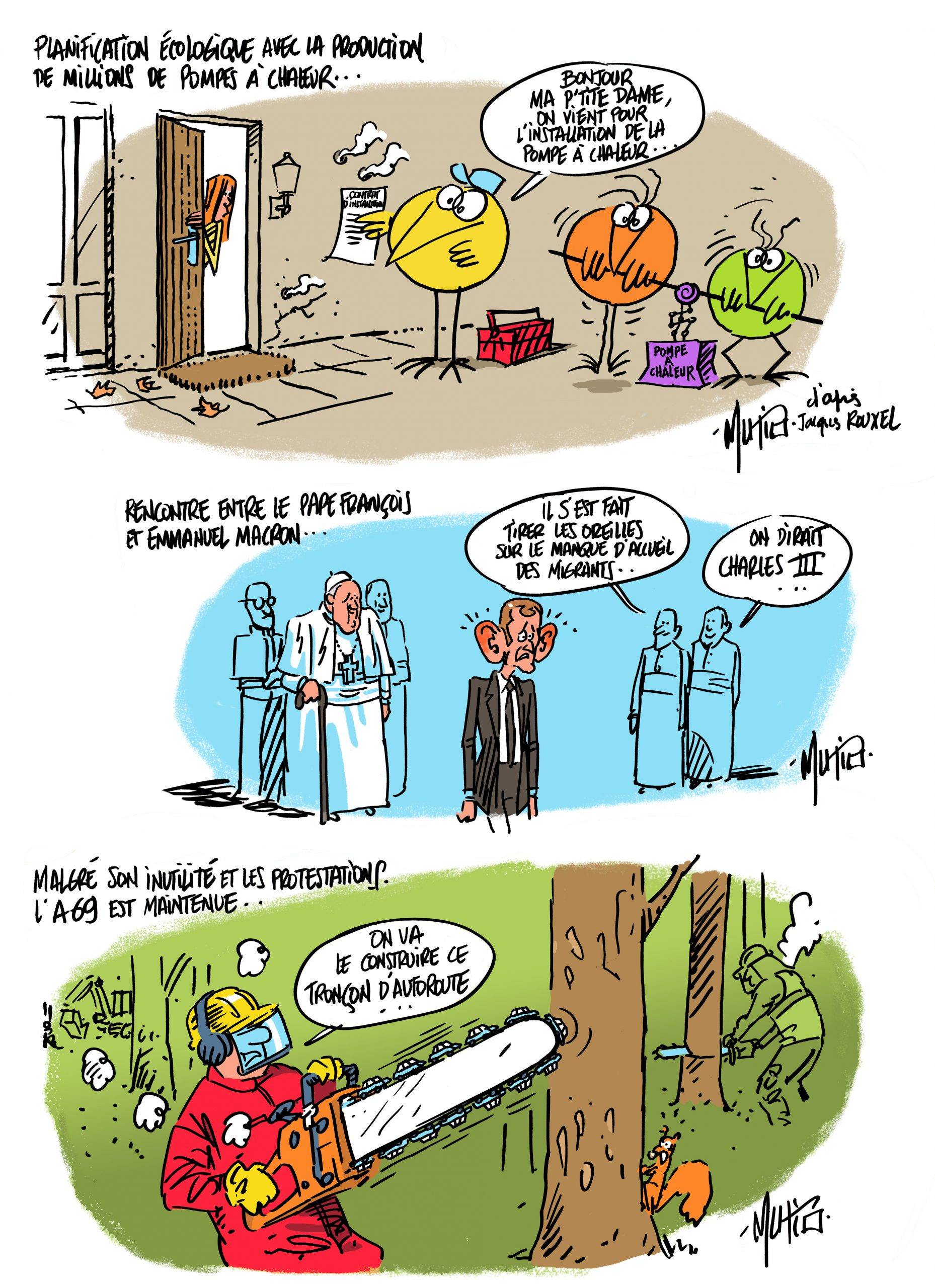 Pompes, pape et autoroute