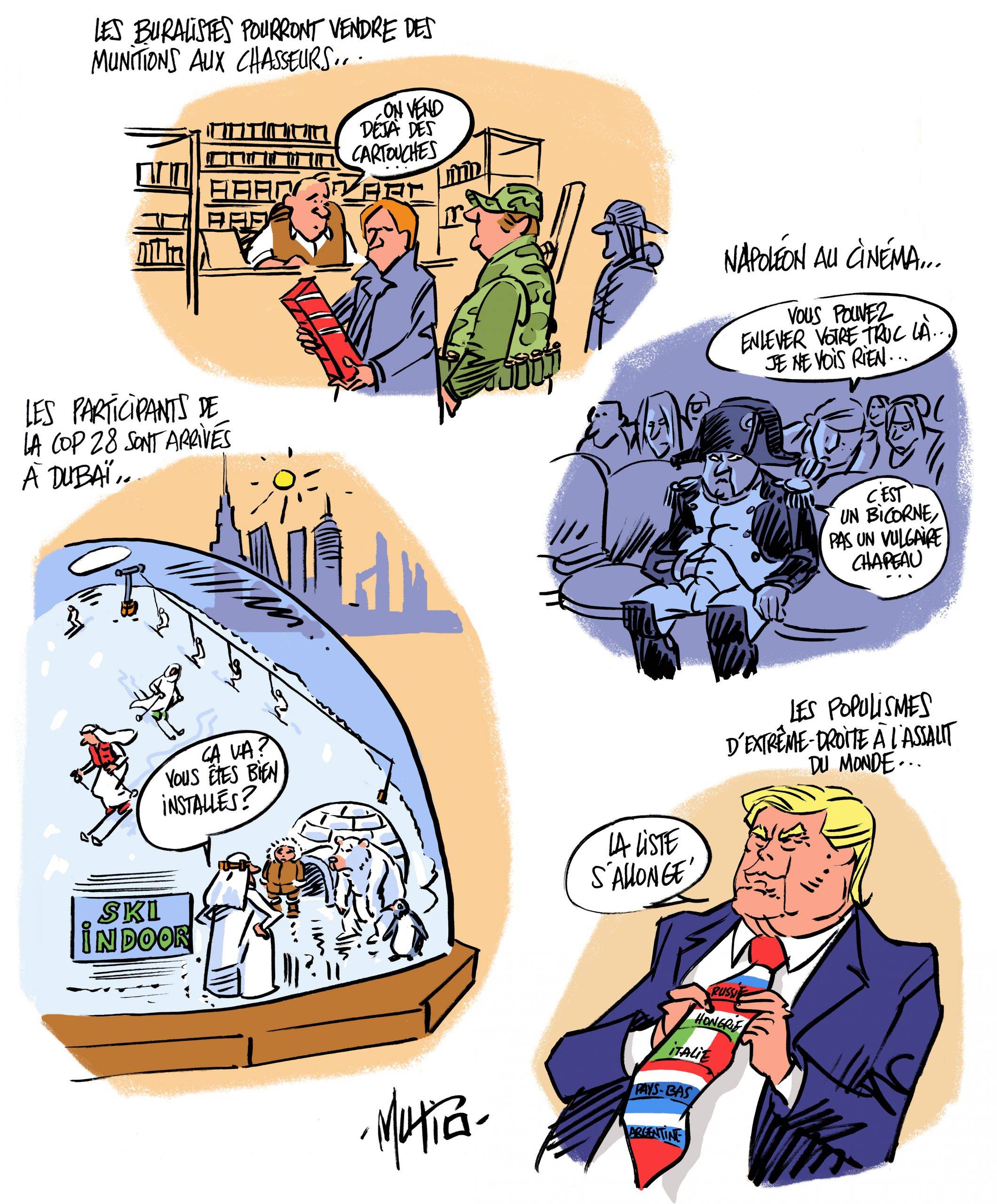 Cartouches, Napoléon, Dubaï et Trump