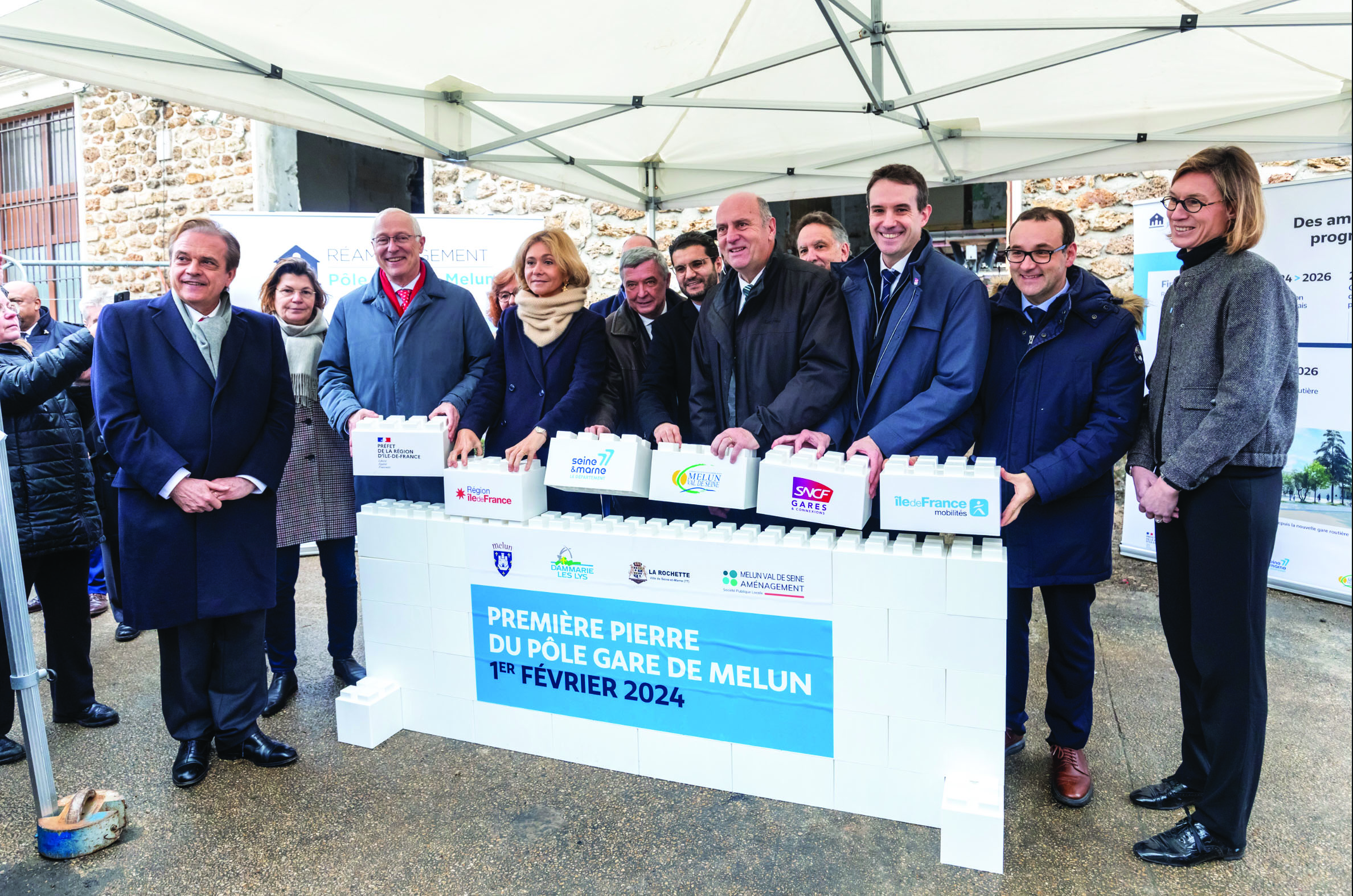 Melun : première pierre de la gare