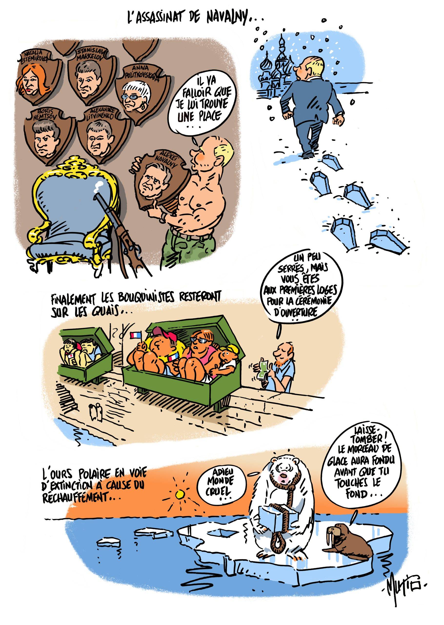 Navalny, bouquinistes et ours polaire