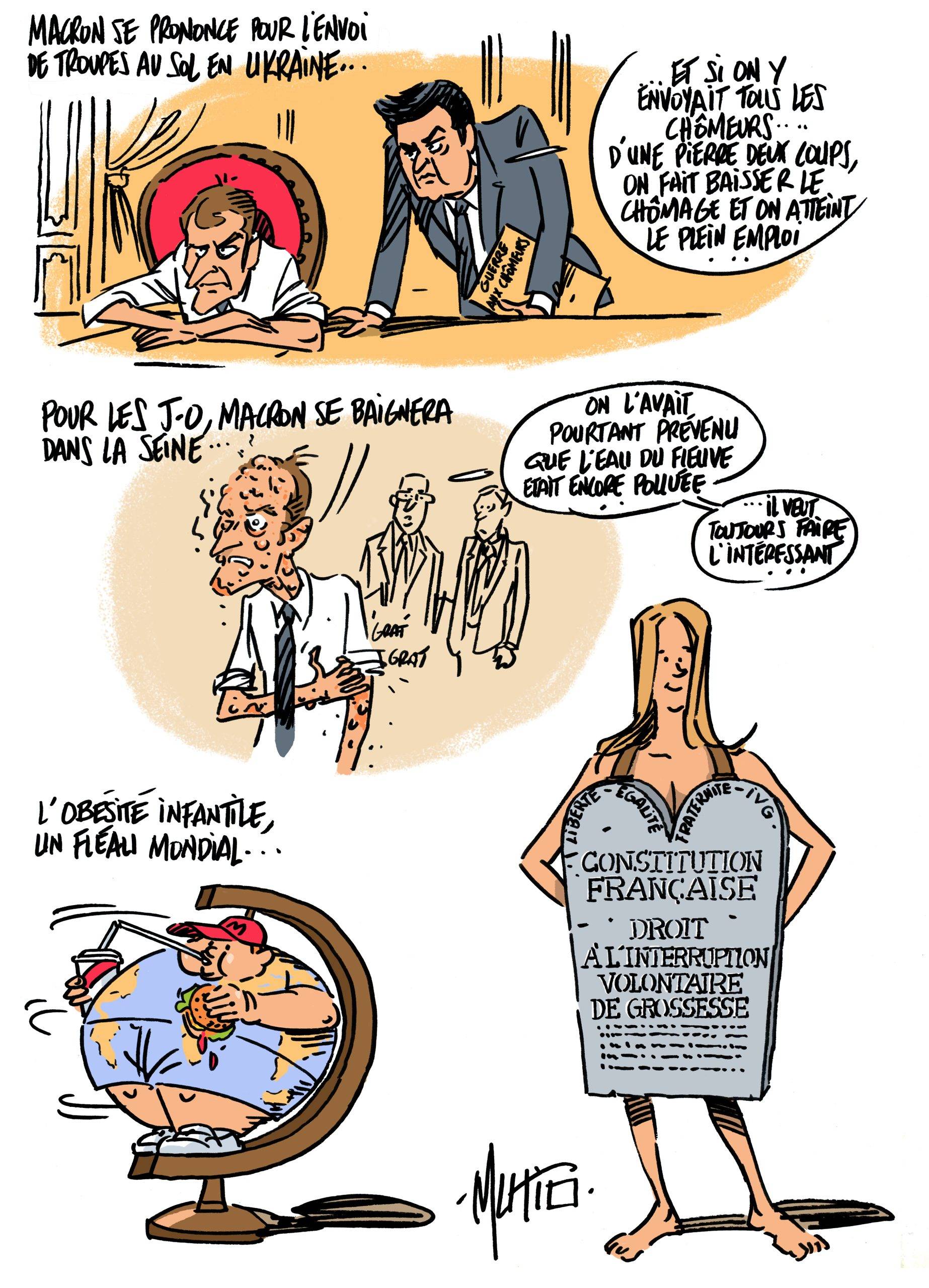 Sol en Ukraine, bain aux JO, obésité et IVG