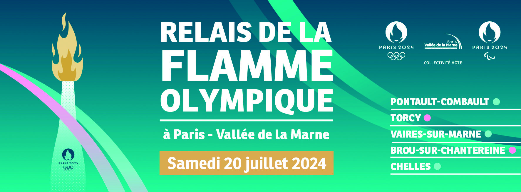Paris – Vallée de la Marne : la flamme olympique le 20 juillet