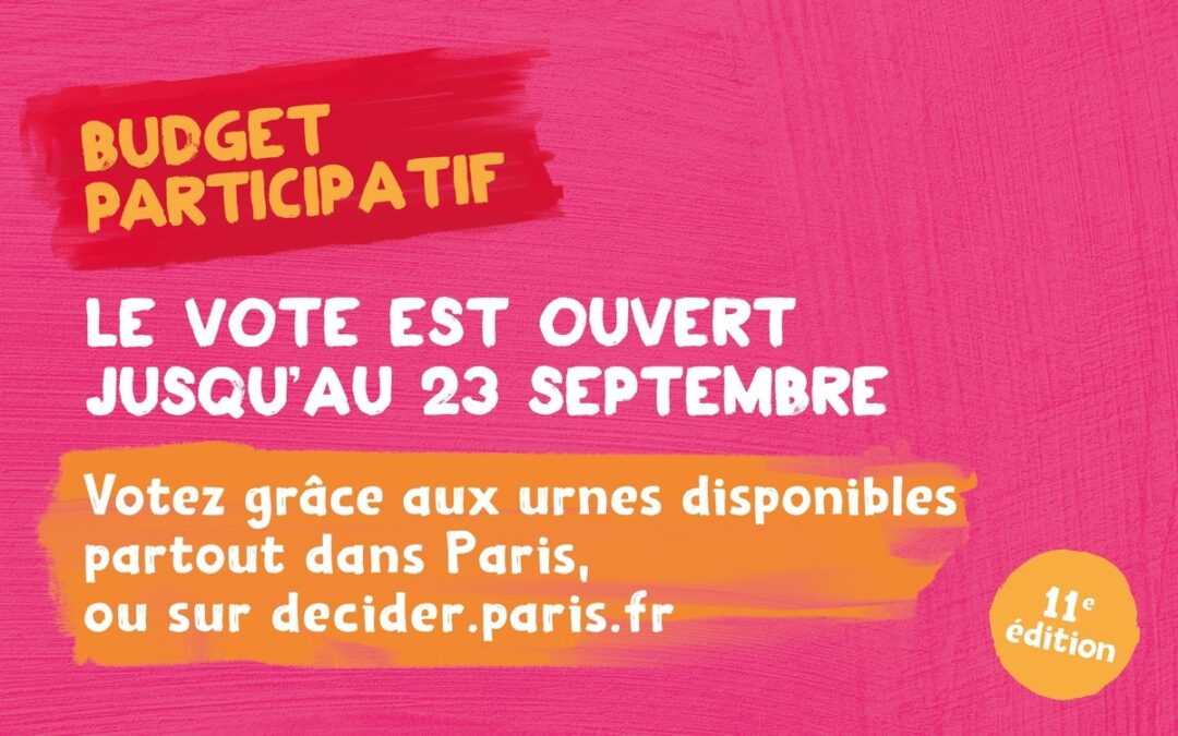 Budget participatif : votez pour vos projets