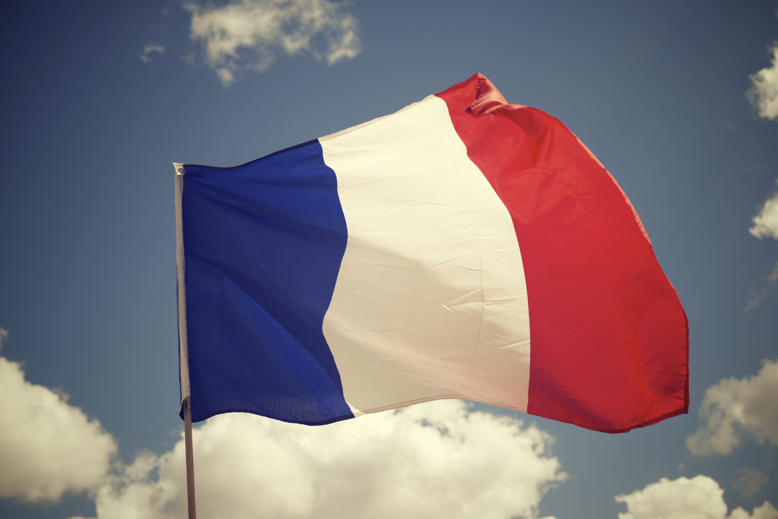 Close-up,Of,The,French,National,Flag,Waving.