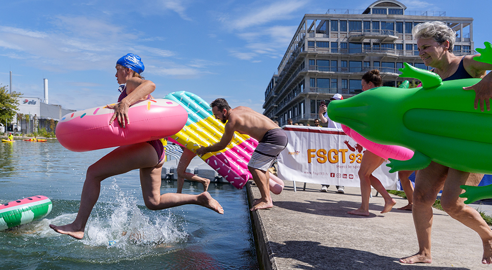 La baignade dans l’Ourcq se poursuit à Pantin